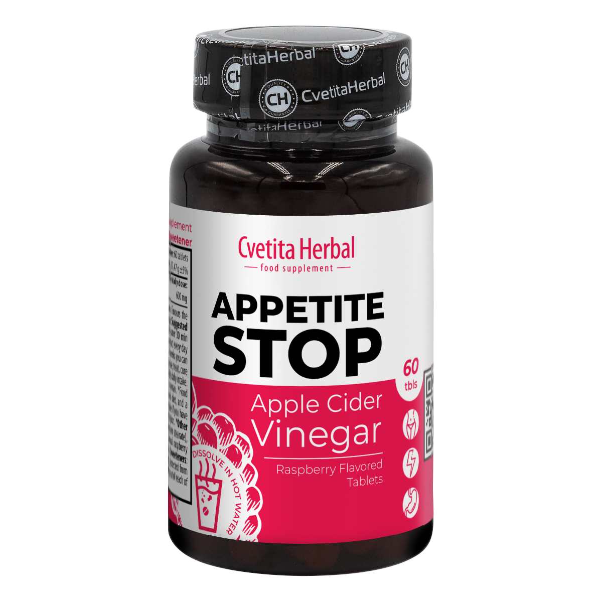 Apple Cider Vinegar "Raspberry" - Appetite Stop (60 tableta)