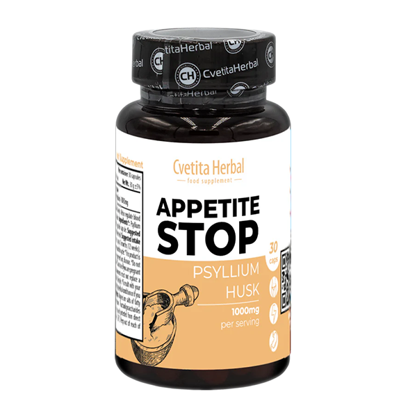 Apple Cider Vinegar "White Plantain (Psyllium)" - Appetite Stop (30 kapsula x 1000 mg)