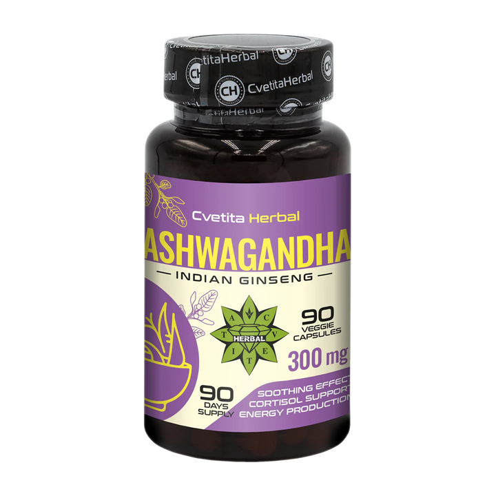 Ekstrakt Ashwagandhe - Biljnog porekla (90 kapsula x 300 mg)
