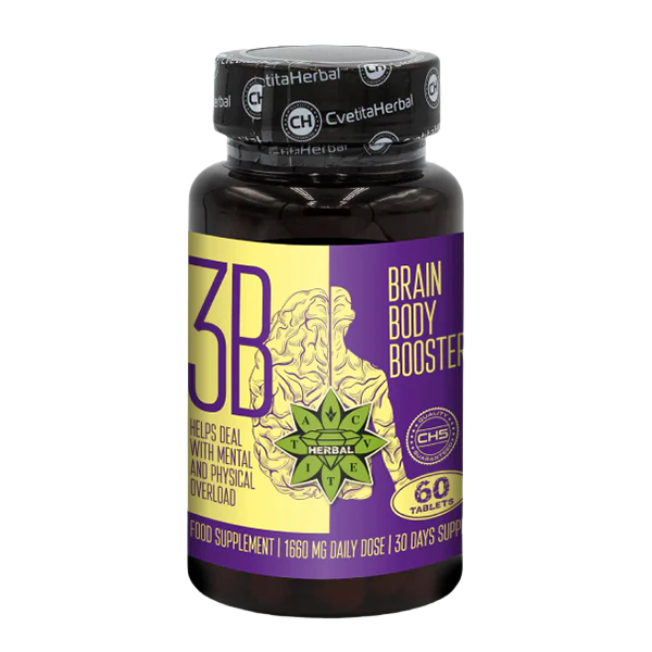 Taurin i Sibirski Ginseng - Brain Body Booster (60 tableta x 1660 mg)