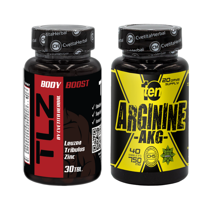COMBO PAKET: TLZ (Tribulus, Leuzea, Cink) + TEN Arginine 40 tableta