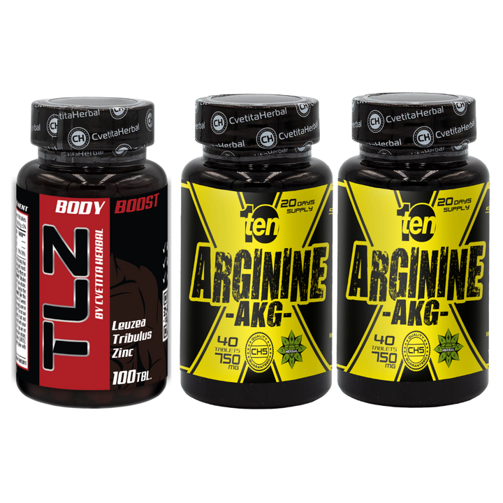 COMBO PAKET: TLZ (Tribulus, Leuzea, Cink) + TEN Arginine 40 tableta