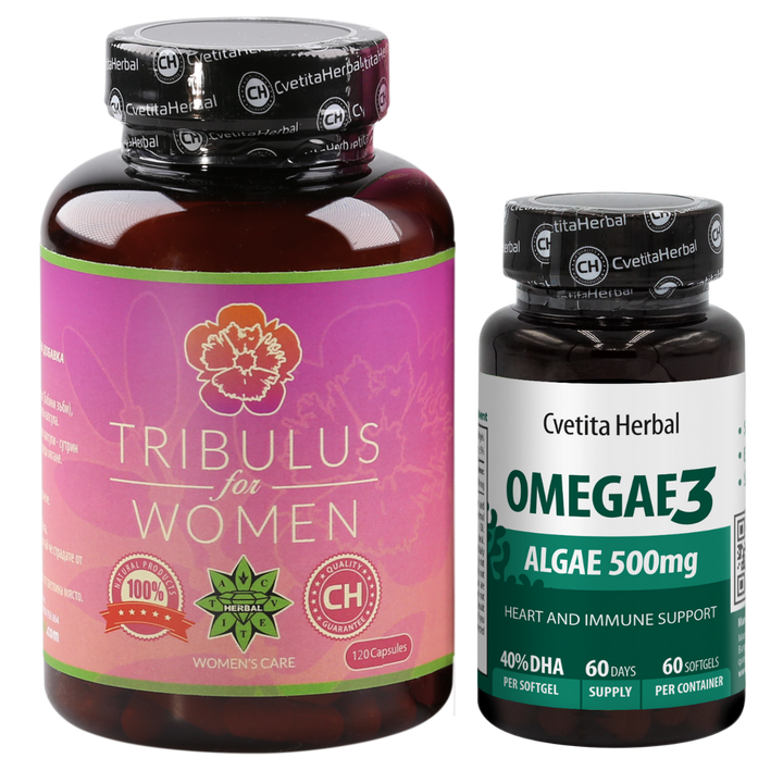 KOMBINOVANI PAKET ZA ŽENE: Tribulus Women + Omegae 3