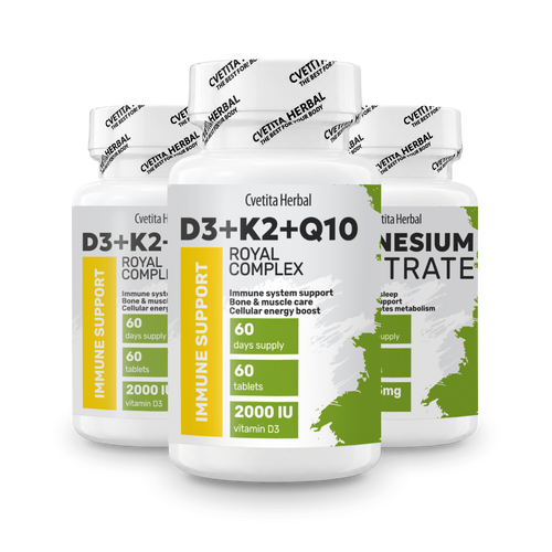Vitamin D3 + K2 + Q10 (60 tableta)