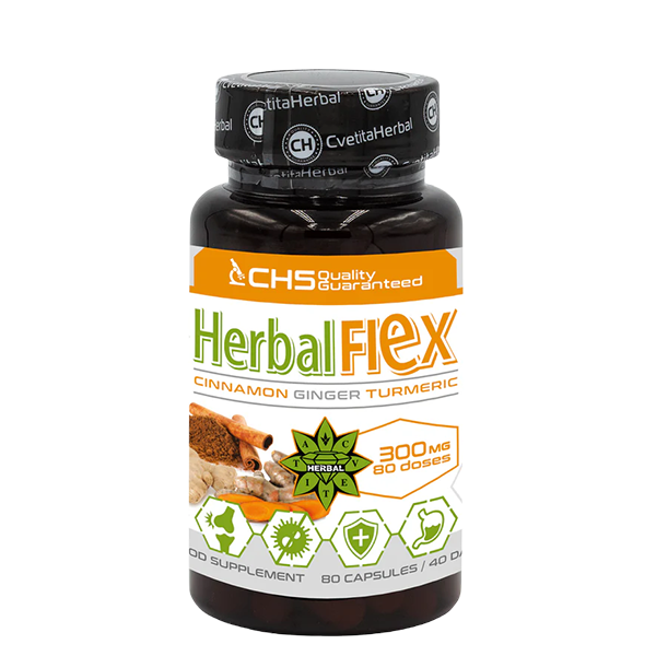 Kurkuma, Đumbir, Cejlonska cimet - Herbal Flex (80 kapsula x 300mg) - Herbal Flex