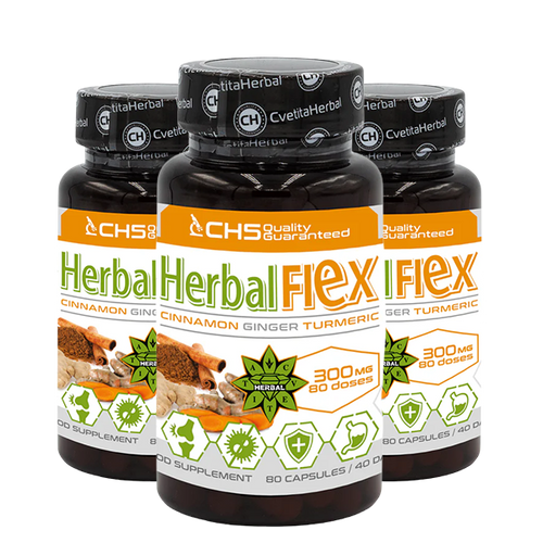 Kurkuma, Đumbir, Cejlonska cimet - Herbal Flex (80 kapsula x 300mg) - Herbal Flex
