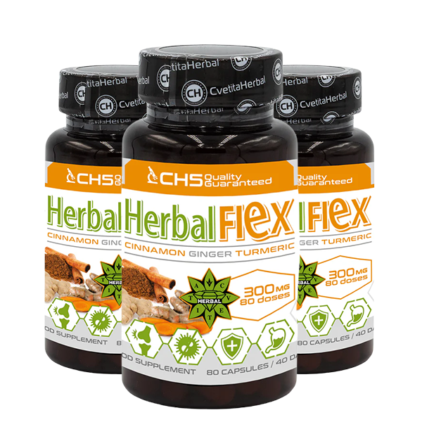 Kurkuma, Đumbir, Cejlonska cimet - Herbal Flex (80 kapsula x 300mg) - Herbal Flex