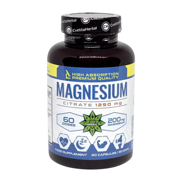 Magnesium Citrate (60 kapsula x 1250 mg)