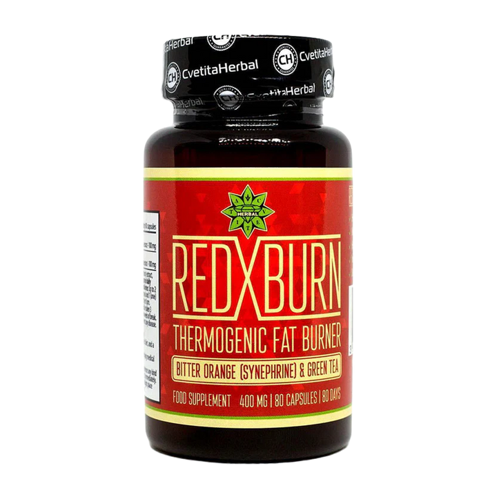 Ekstrakt gorke narandže i zelenog čaja – Red X Burn (80 kapsula x 400 mg)