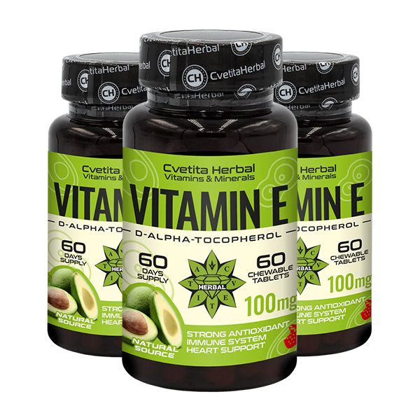 Vitamin E - za žvakanje (60 tableta x 100 mg)