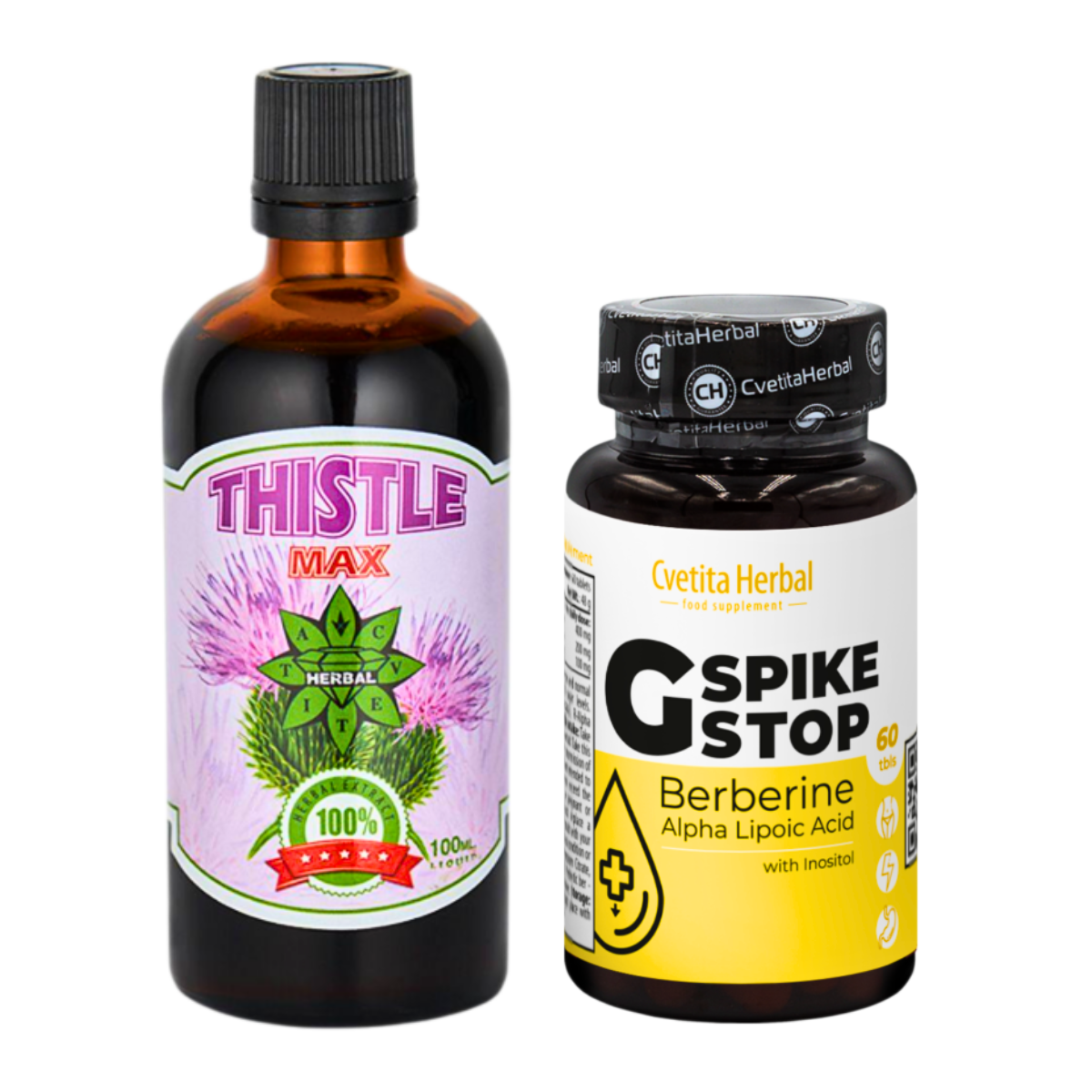 ZDRAVLJE JETRE: G SPIKE STOP 60 tableta + THISTLE MAX 100ml