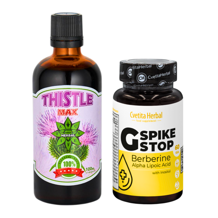 ZDRAVLJE JETRE: G SPIKE STOP 60 tableta + THISTLE MAX 100ml