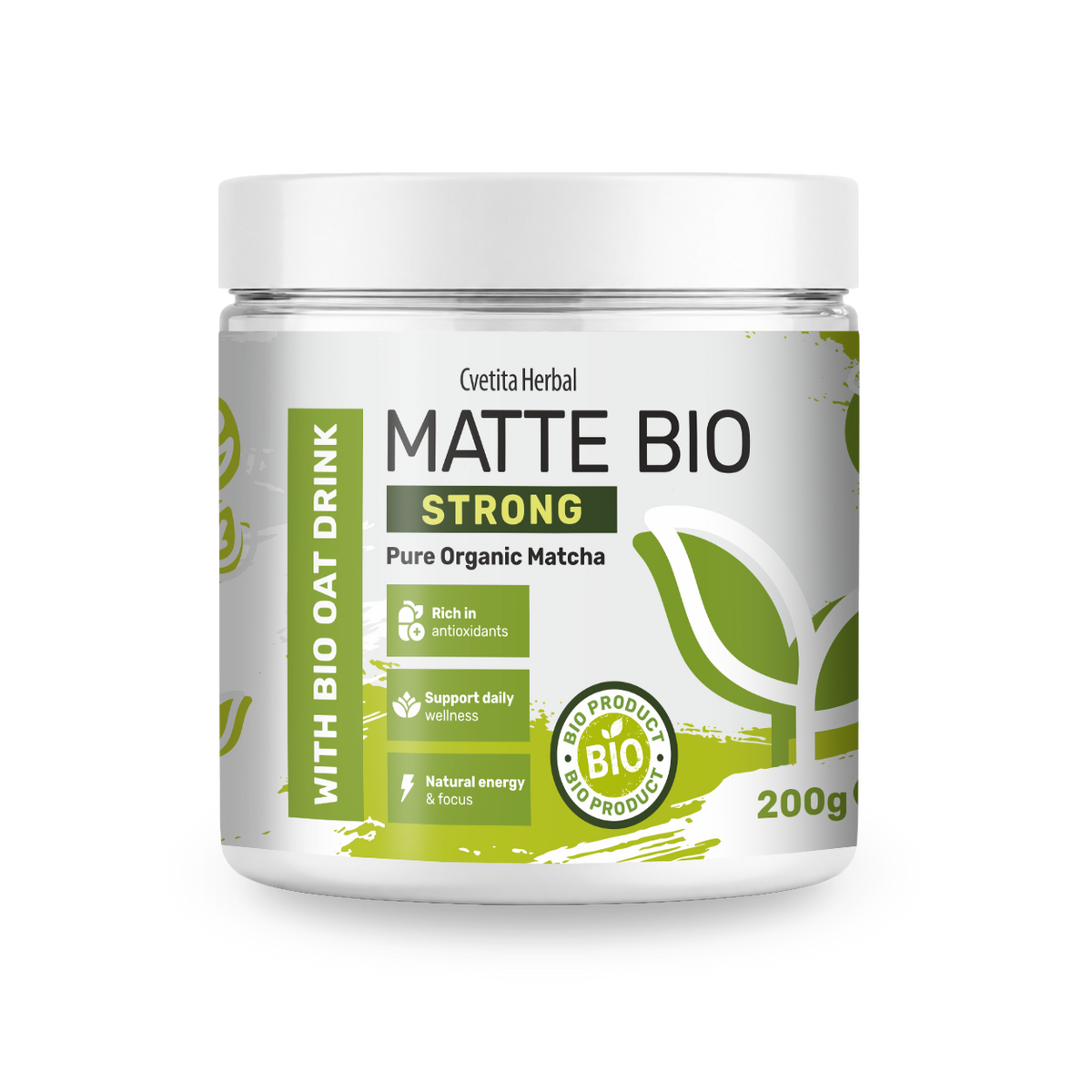 Matte Bio Strong - organski matcha prah 200 g brenda Cvetita Herbal