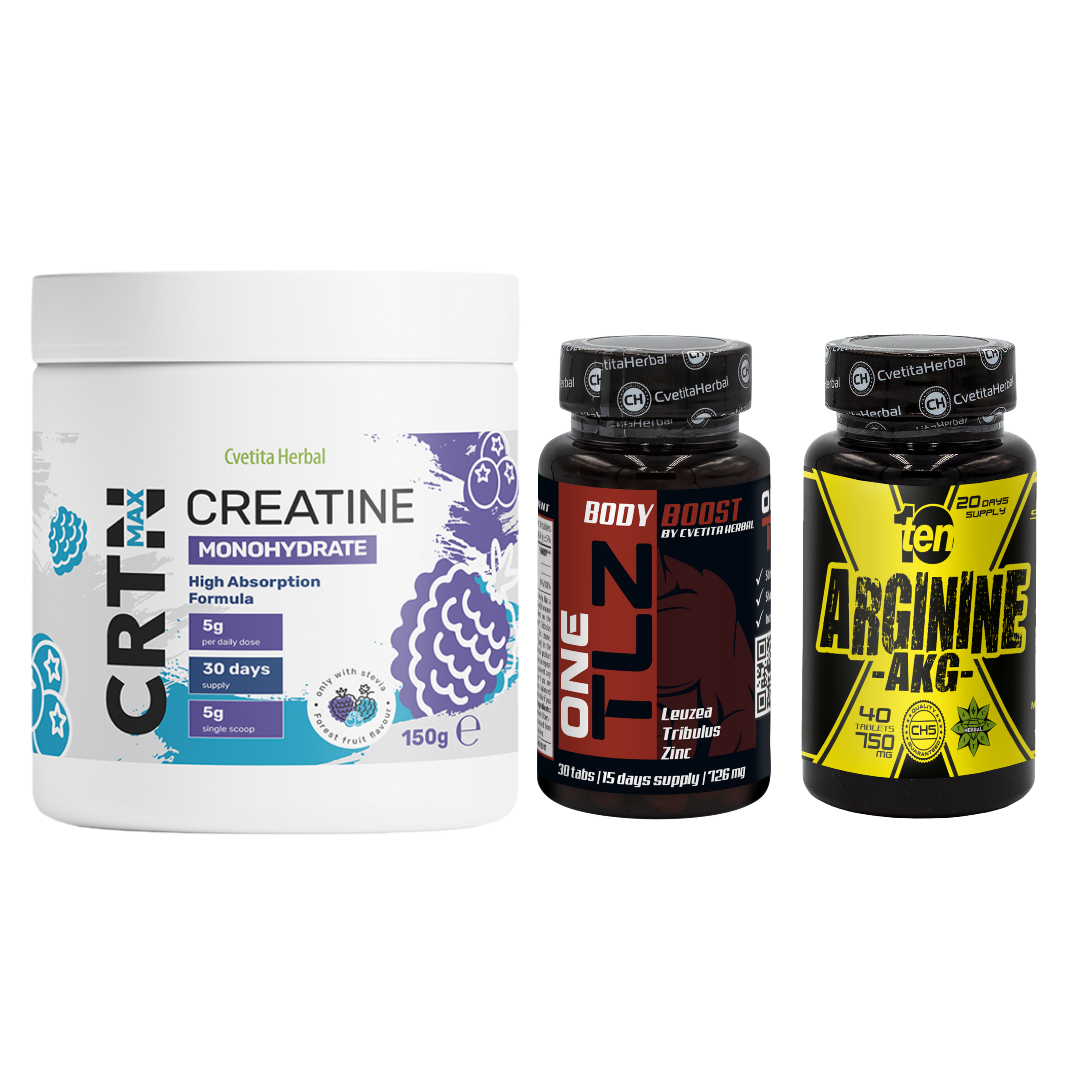 COMBO PAKET: TLZ + ARGININE + CRTN MAX